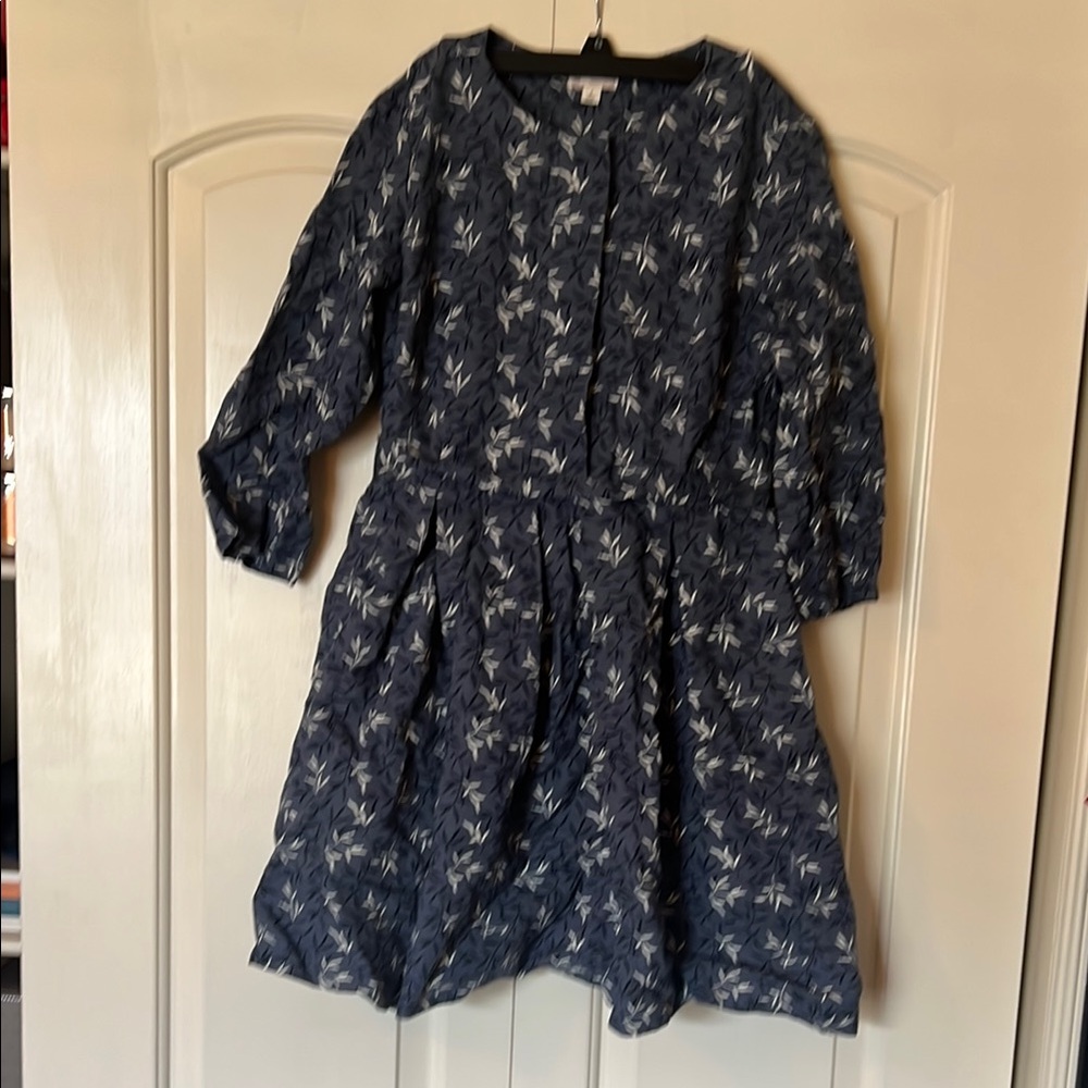 GAP Blue Casual Sundress with Bishop Sleeves